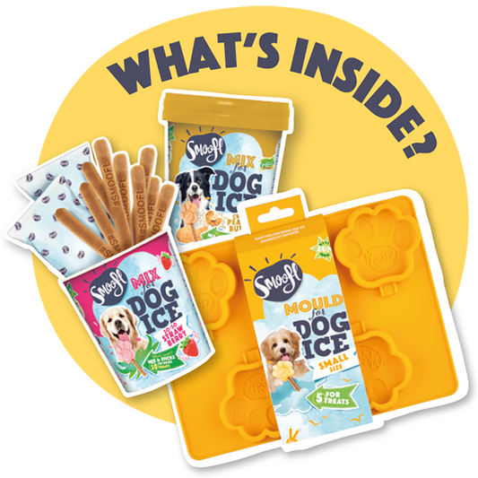 【Smoofl 冰狗】S冰狗套組(草莓冰狗+花生醬冰狗+S尺寸模具)|狗狗專屬 DIY 冰棒組合|附模具