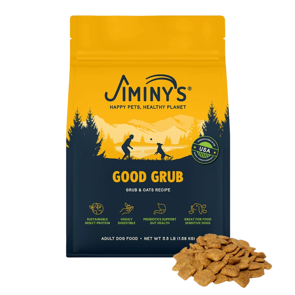 【Jiminy′s 吉米尼】低敏昆蟲蛋白飼料3.5lb/1.58KG (成犬)保健配方